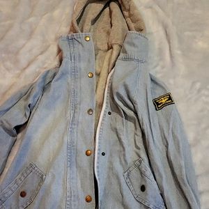 Jean jacket with hoodie!